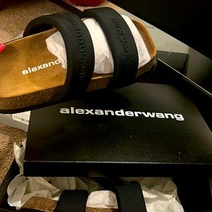 Never worn alexander wang Roman Slides